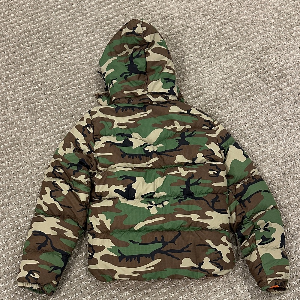 Denim & Supply Ralph Lauren Camo Down Jacket/Orange Interior. American Flag - Picture 4 of 4